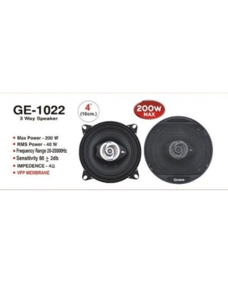 GENON 4 Inch 200 Watt Speakers  IMPP Rubber Edge Cone | GE 1022